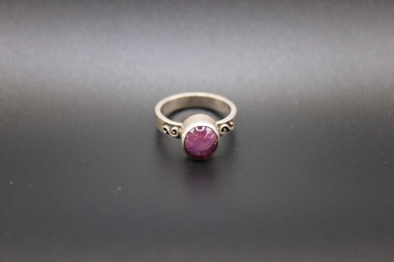 Sternrubin Silber-Ring