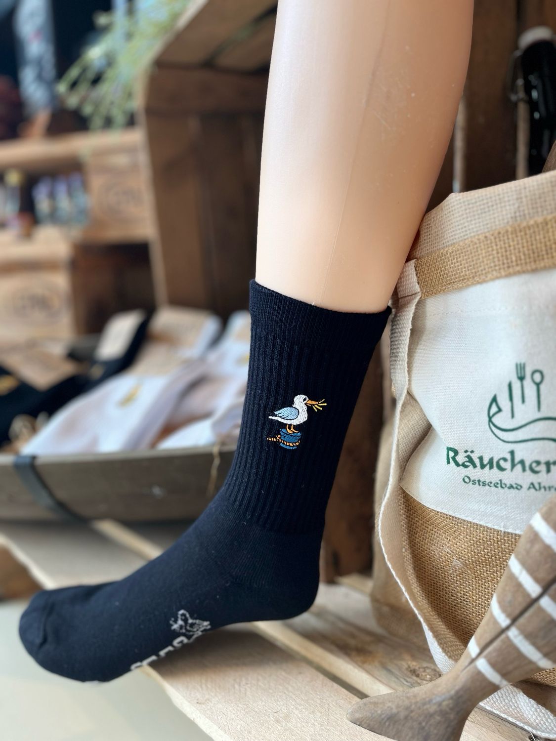 Socken mit Möwe Gr. 43-46 Socken mit Möwe Gr. 43-46