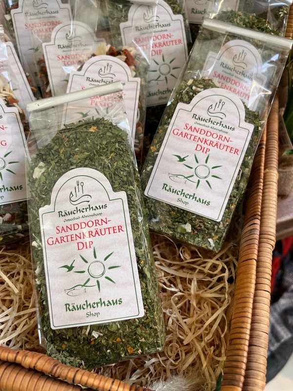 Sanddorn-Gartenkräuterdip