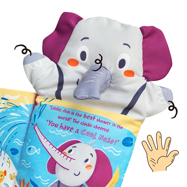 Elephant Puppet Cloth Book