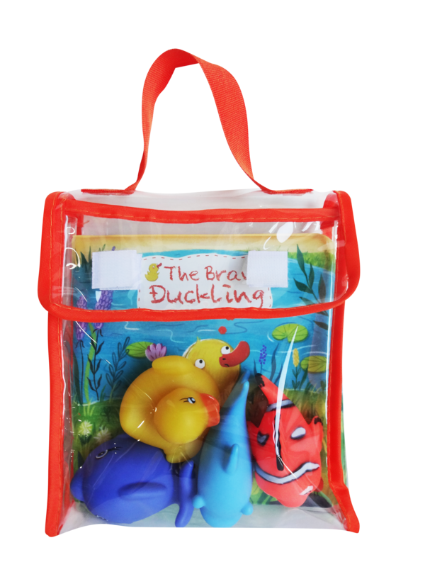 Brave Duckling Bath Book Set (4 bath toys)