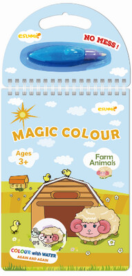 Farm Animals Magic Water Coloring Book