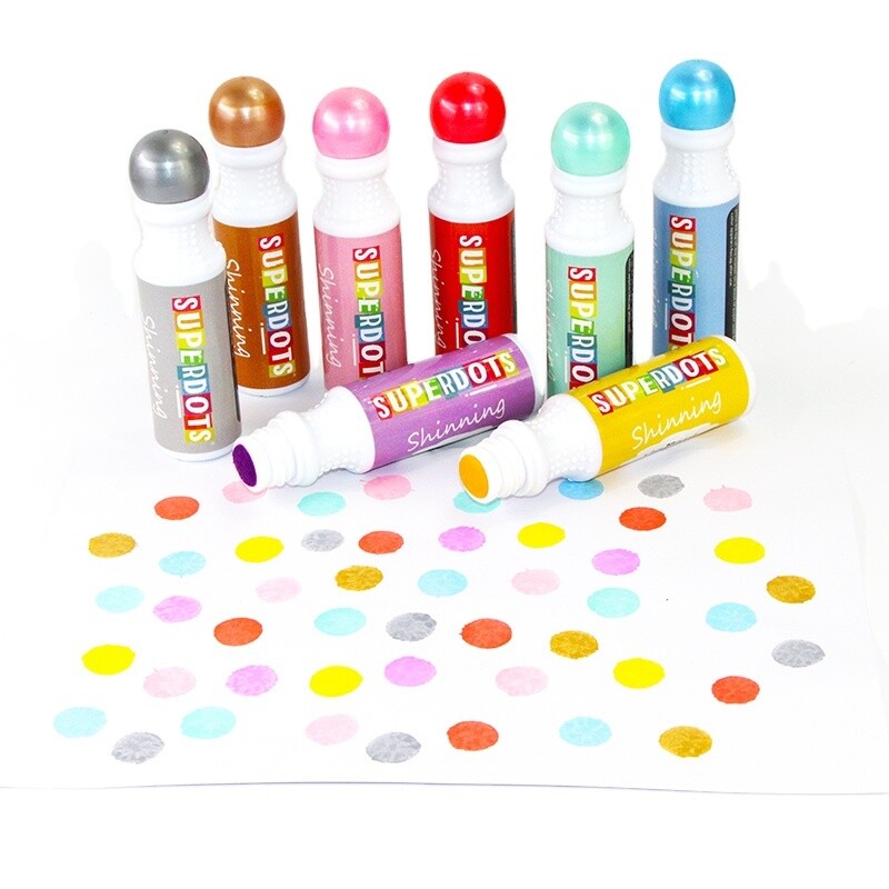 Dot Markers 8 colors - Shimmer