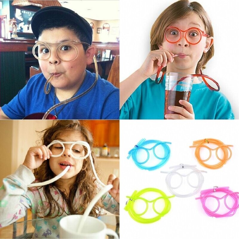 Crazy Eyeglasses loop straw