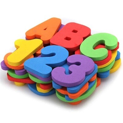 Eva Foam Letters & Numbers with net