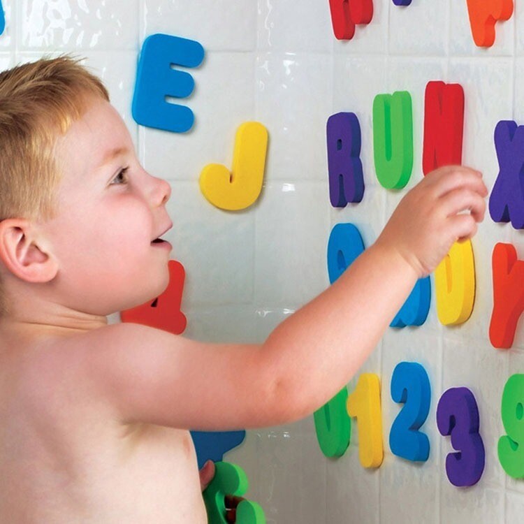 Eva Foam Letters &amp; Numbers with net
