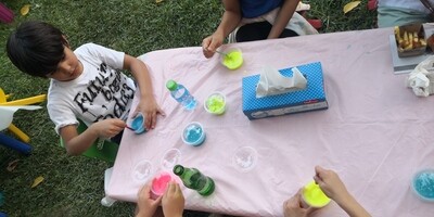 Slime Making without tables & Chairs