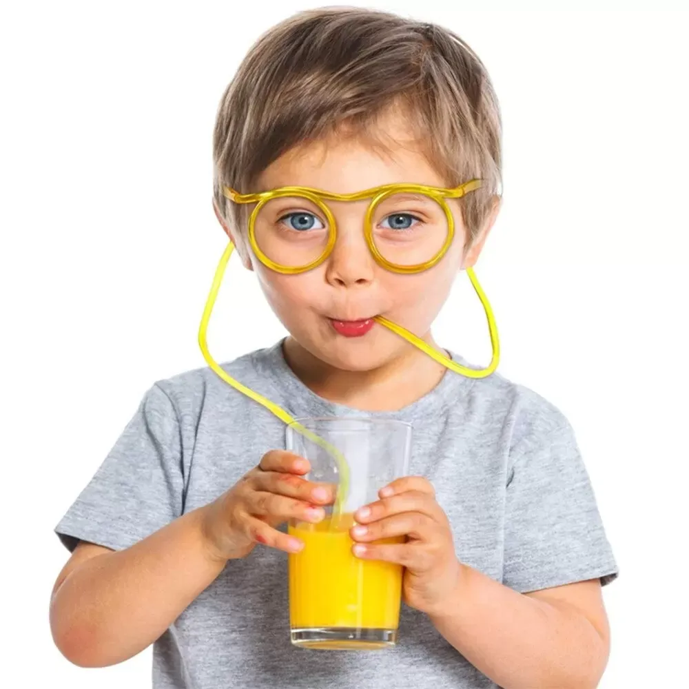 15 PCS Crazy Eyeglasses&#39; straw