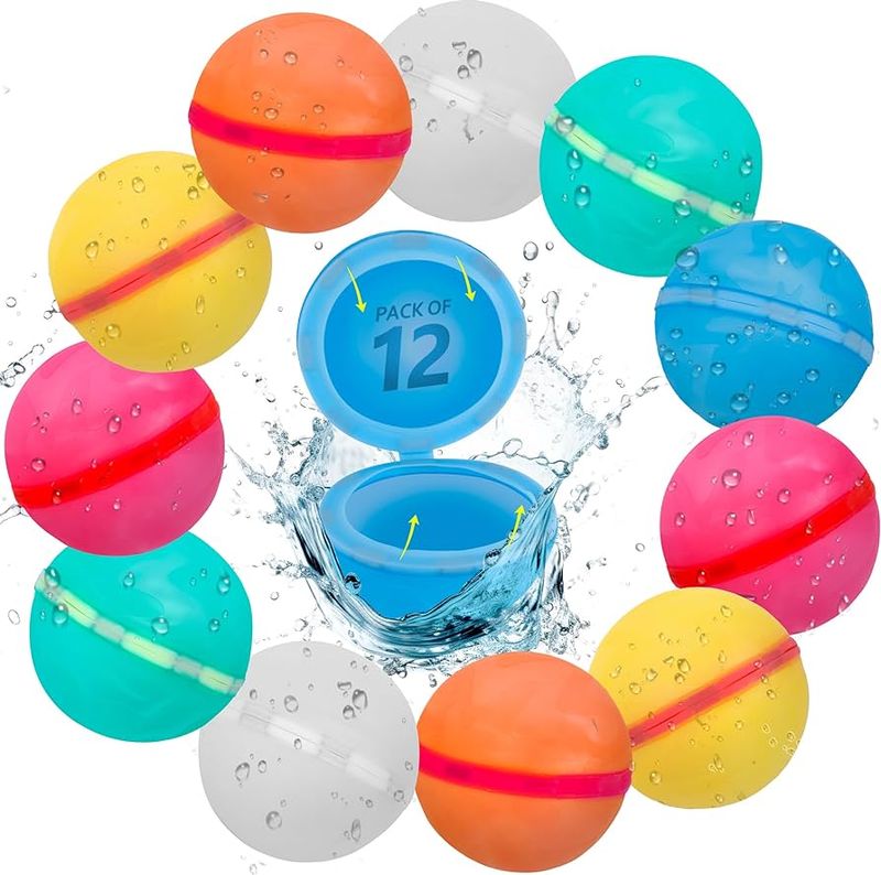Silicone reusable magnet balls 12 pcs