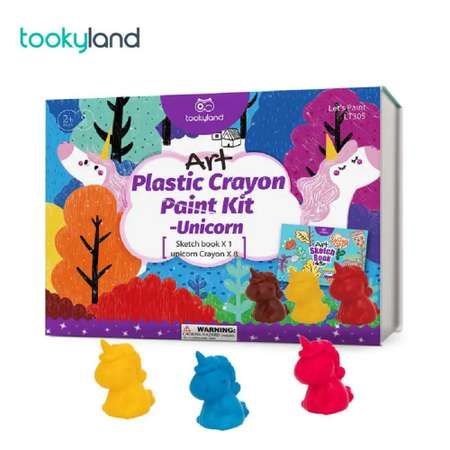 Plastic Crayon Paint Kit - Unicorn