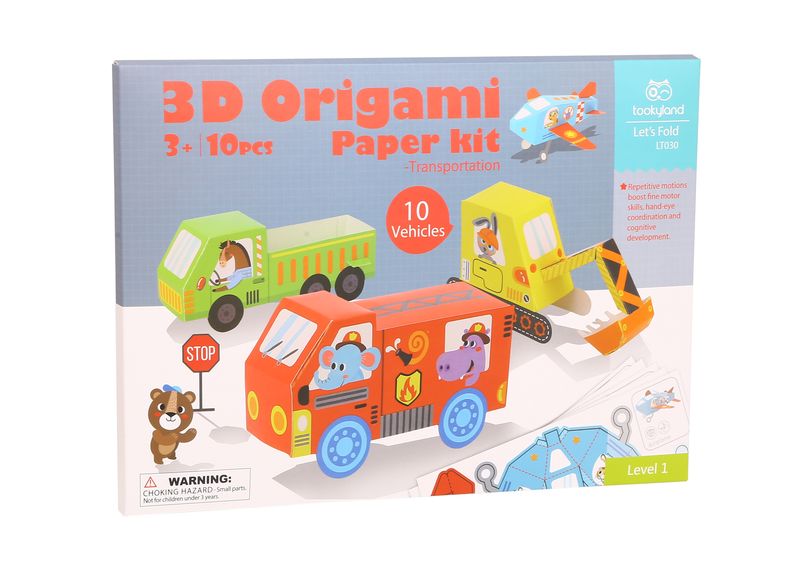3D Origami Paper Kit - Transportations