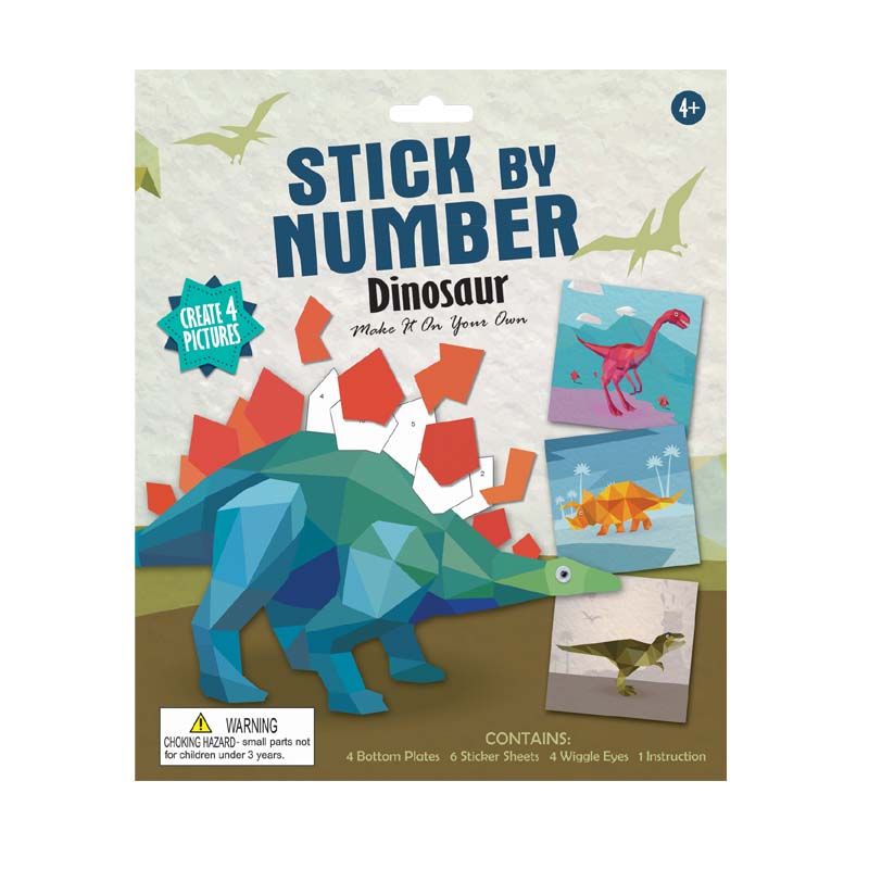 Dino Sticker by number set