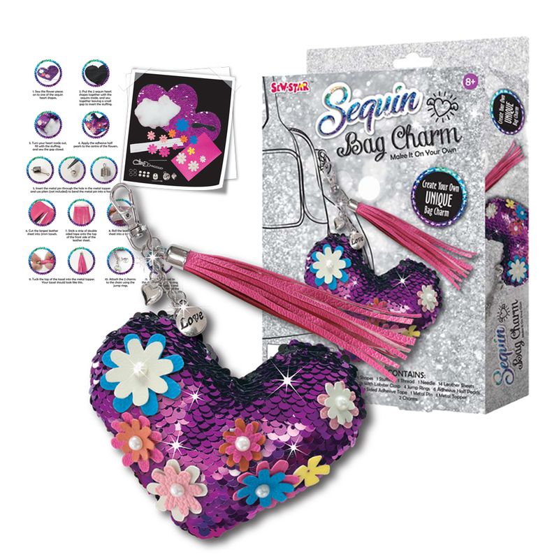 Sequin hanger-heart