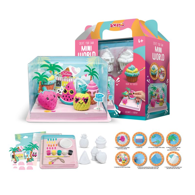 DIY Kids Mini Fruits World Painting Kit