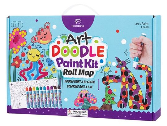 Art Doodle Paint Kit Roll Map