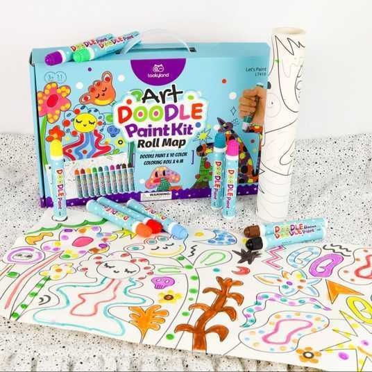 Art Doodle Paint Kit Roll Map