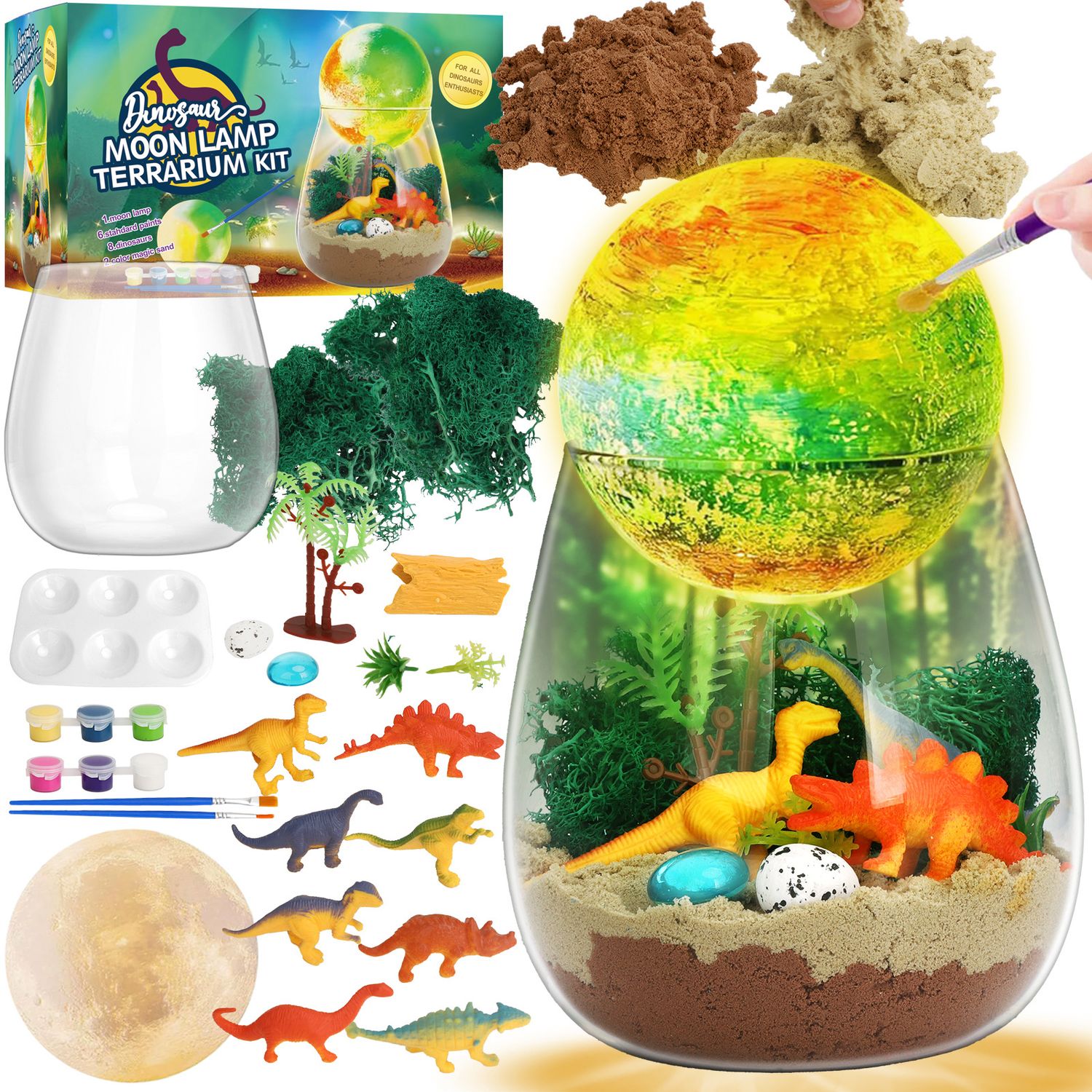 Dinosaur moon lamp terrarium kit
