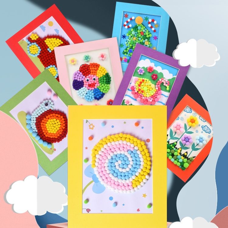 Pompom painting kit
