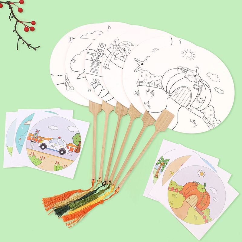 Coloring Fan Kit with Mini Markers