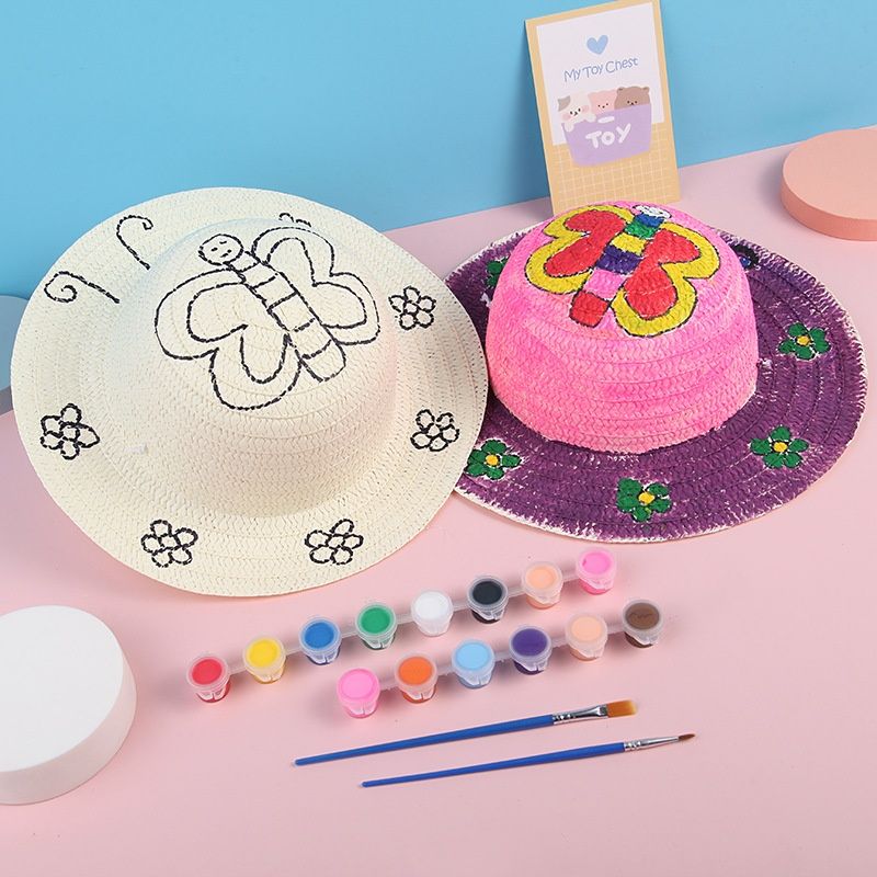 Coloring Straw Hat with colors - Assorted