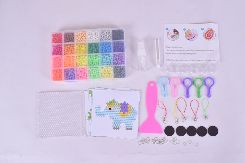 Magic Water Beads DIY animals Keychains Set
