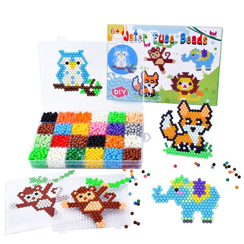 Magic Water Beads DIY animals Keychains Set