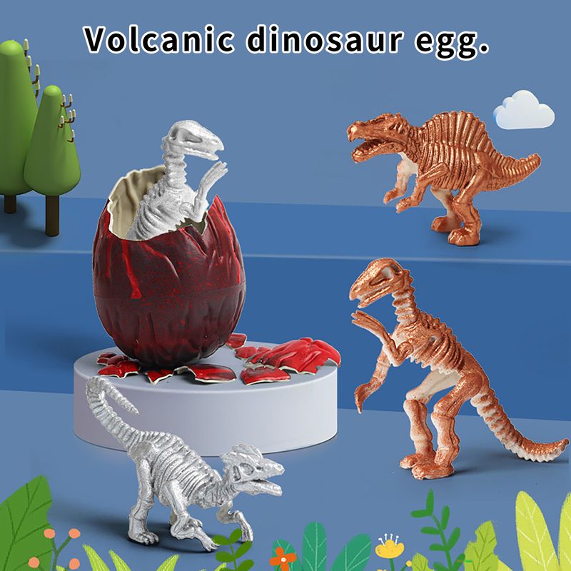 Dinosaur skeleton hatching egg