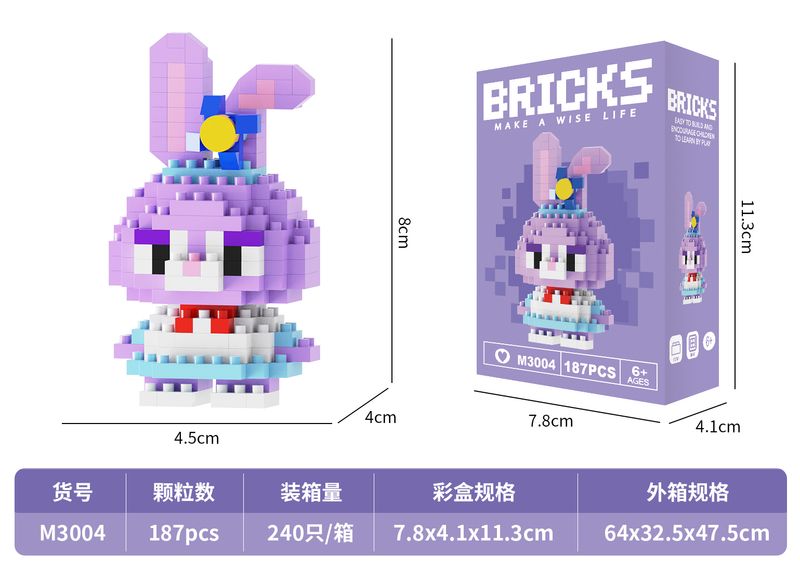 Mini Daidai Rabbit building blocks 187 PCS