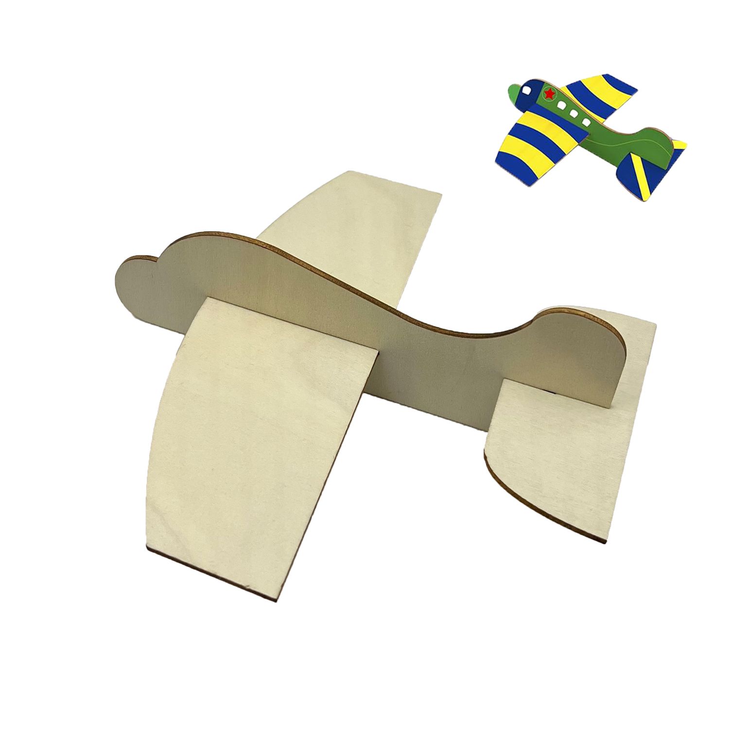 Wooden Plane with colors