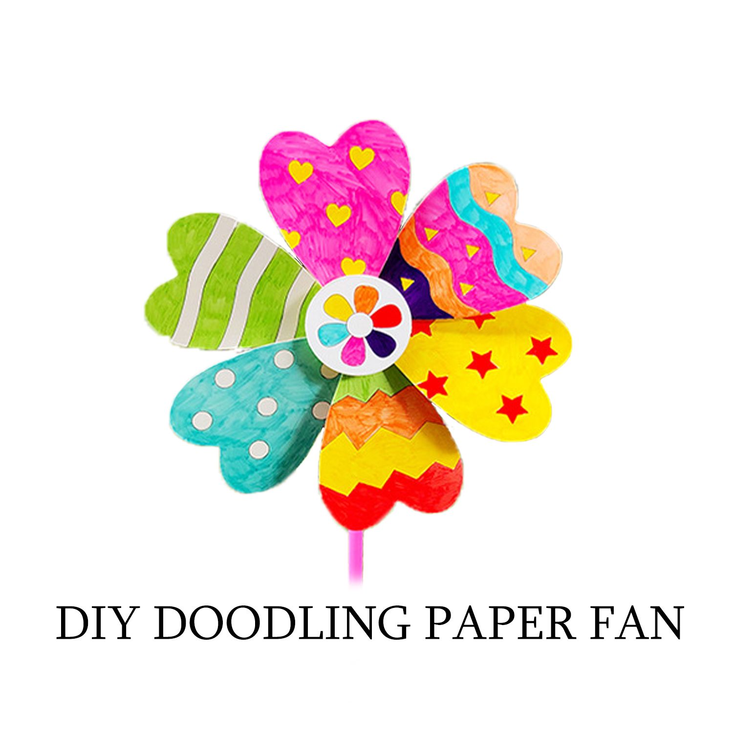 DIY Paper Fan with Colors