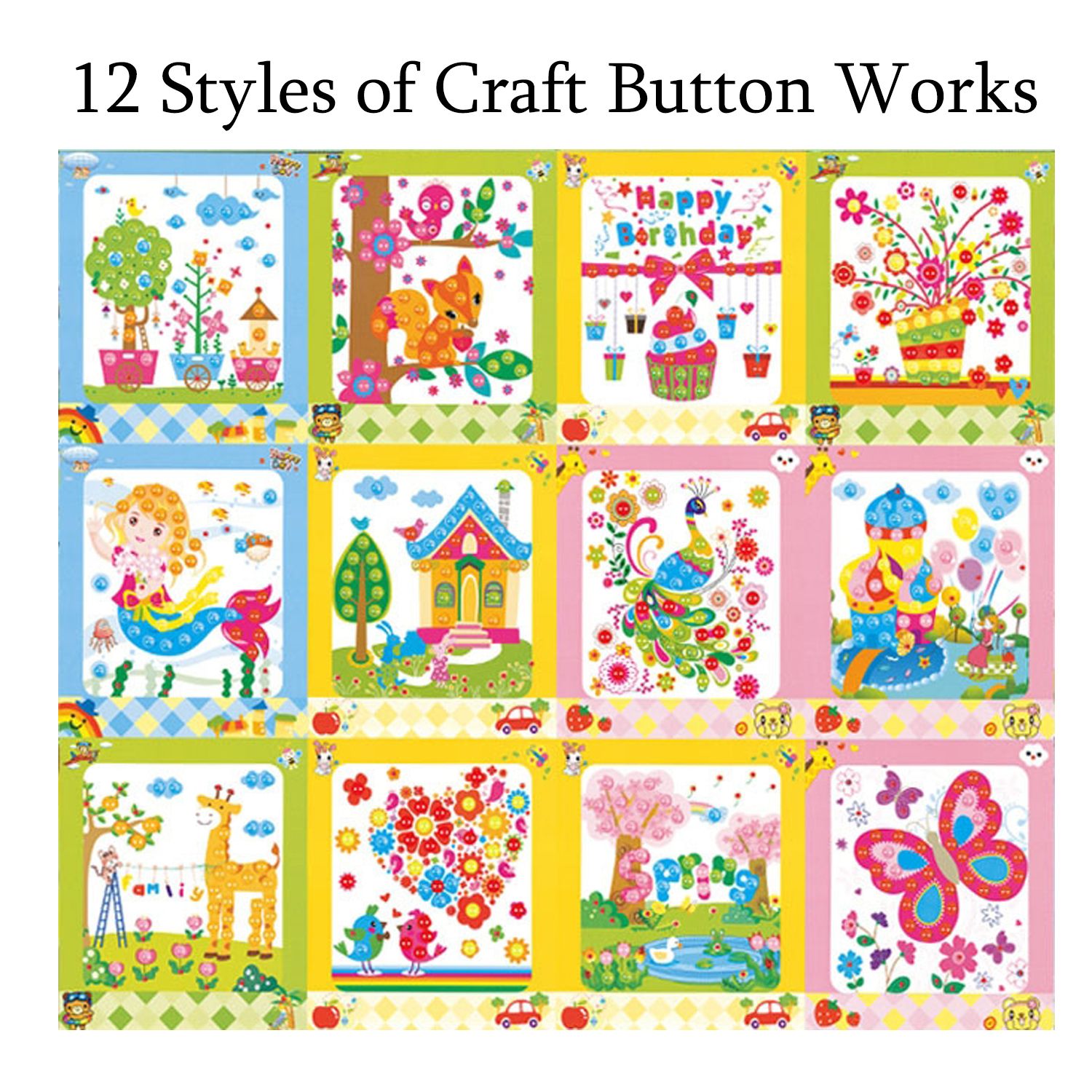 DIY Craft Buttons Painting