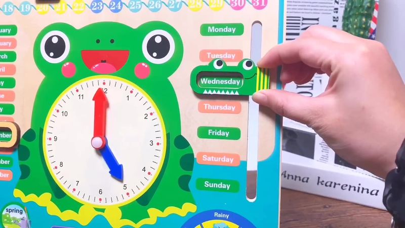 Wooden Frog Clock