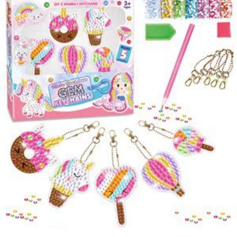 Sparkling Diamond Keychains Set
