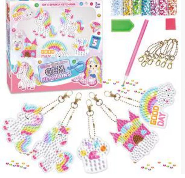 Sparkling Diamond Keychains Set