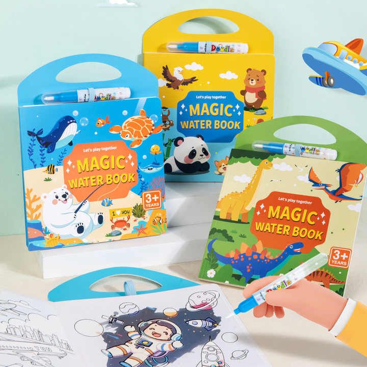 Magic Water Book &amp; Reusable Stickers 2 in 1