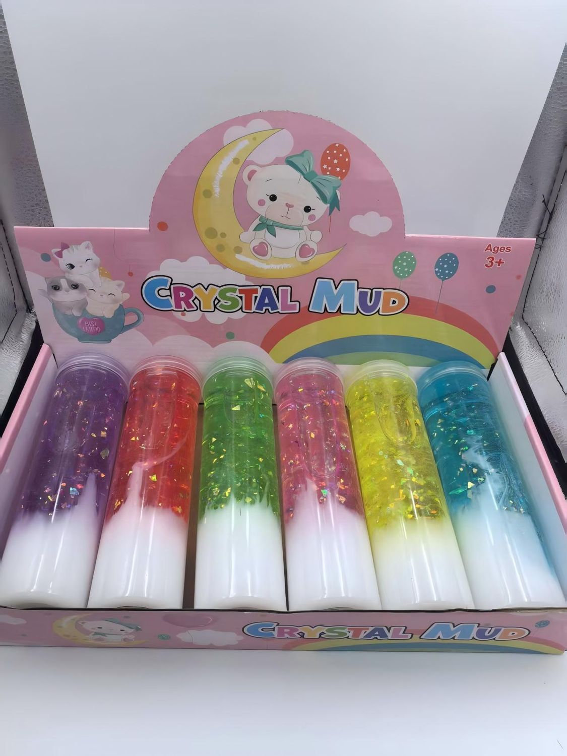 White with Color Slime as image 1 pcs