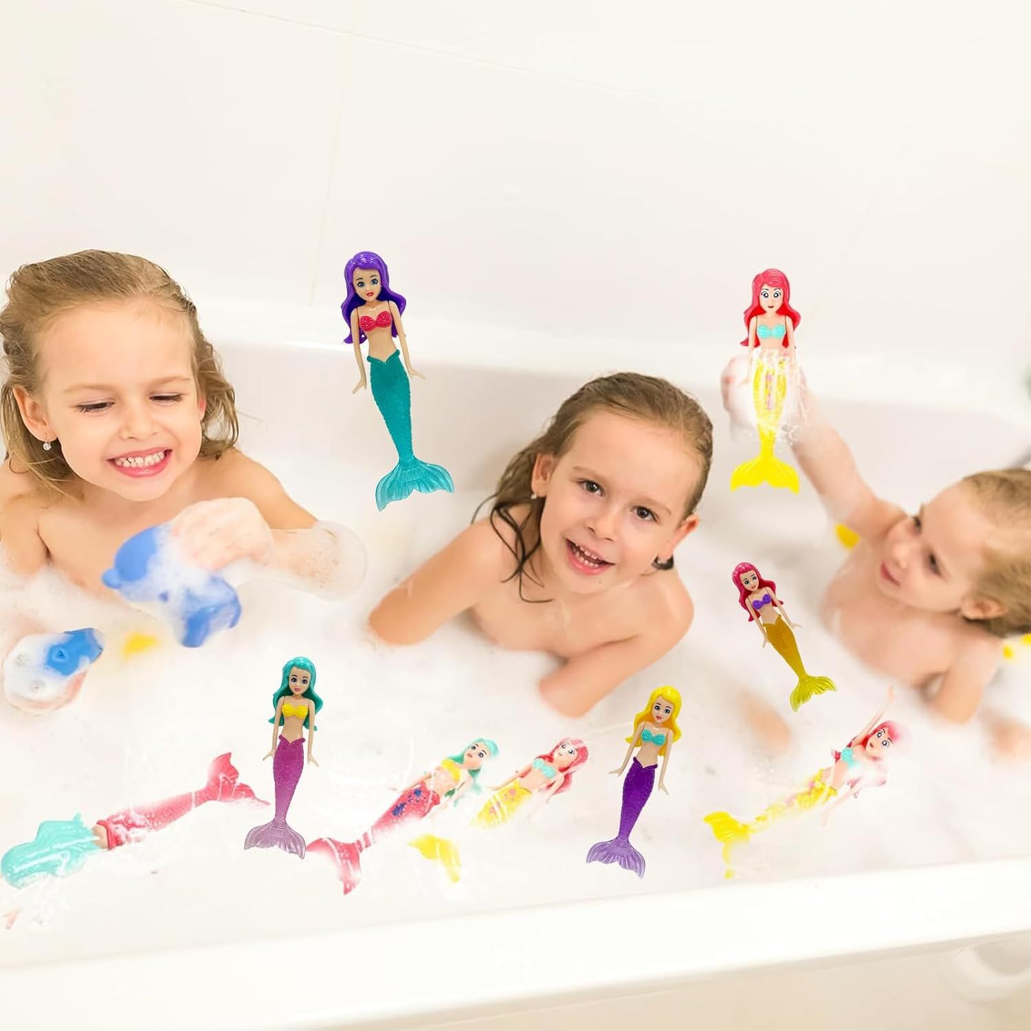 Transparent Mermaid Figurines Set – 4 Pieces