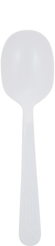 Royalty White Heavy Weight PP Soup Spoon