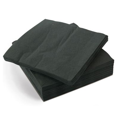 Royalty 2-Ply Black Quilted Beverage Napkin