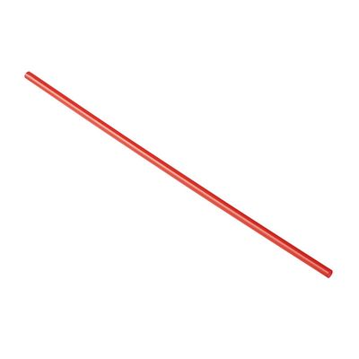 5.75" Red Jumbo Unwrapped Straw, 10/250