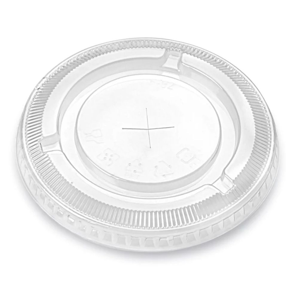 9oz &amp; 12oz PET Flat Lid w/Hole, 20/50