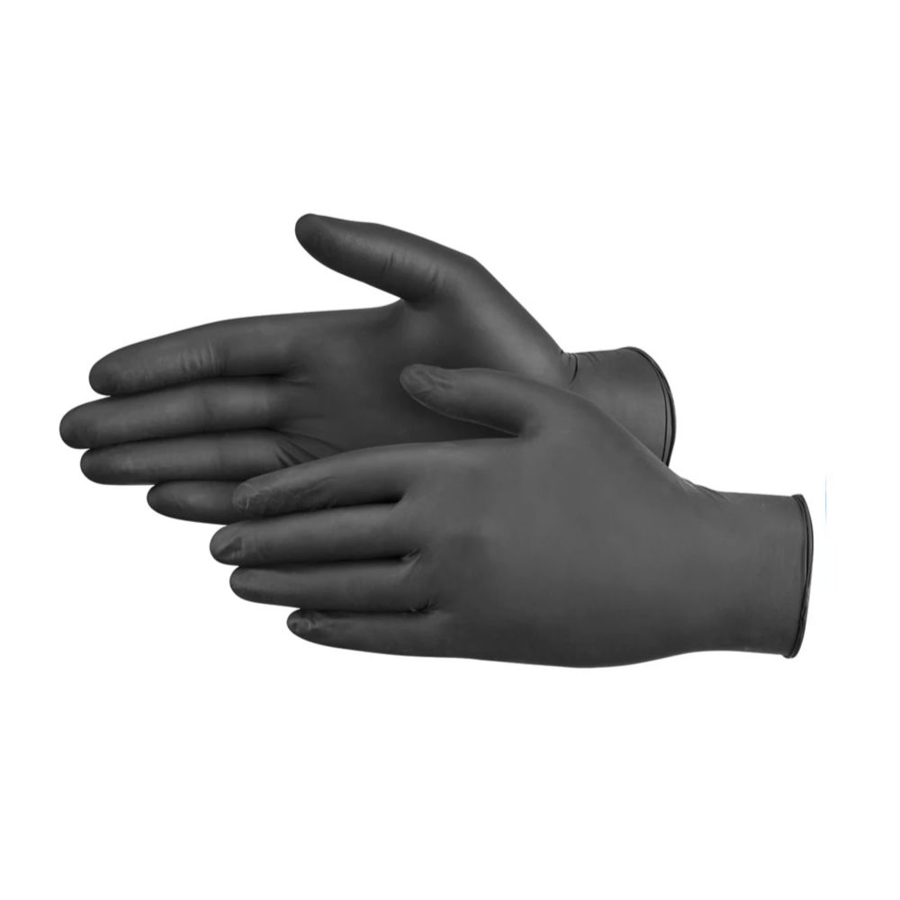XX-Large Black 4mil Exam Powder Free Gloves