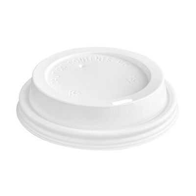 8oz White Sip Thru Hot Cup Lid, 80mm