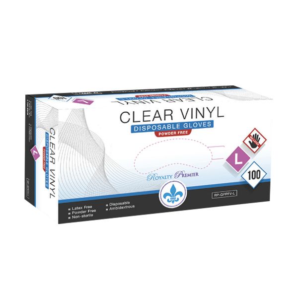 Medium Vinyl Powder Free Gloves, 10/100 (1000/cs)