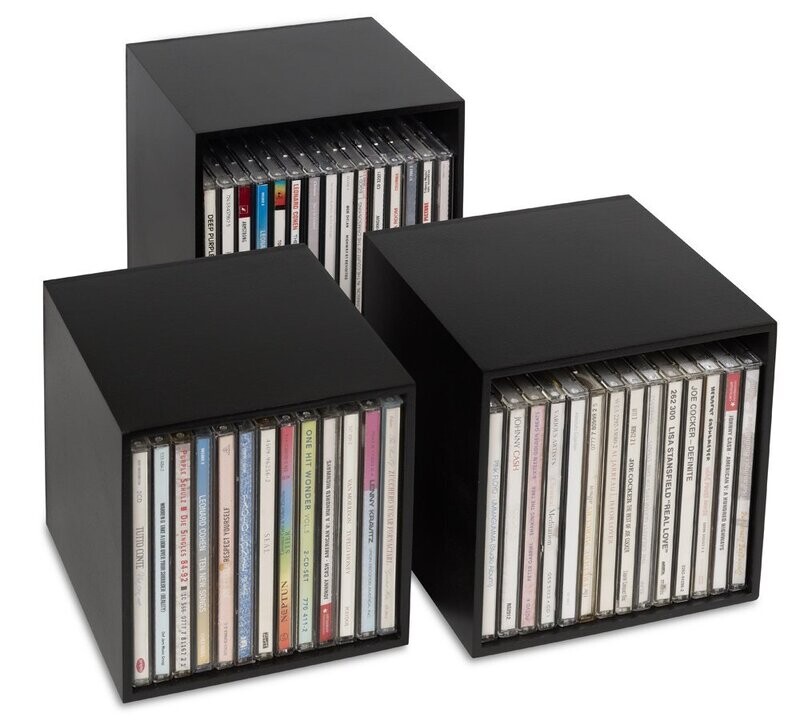 cubix-CD-Boxen-Set  "black" für bis zu 40 CDs.