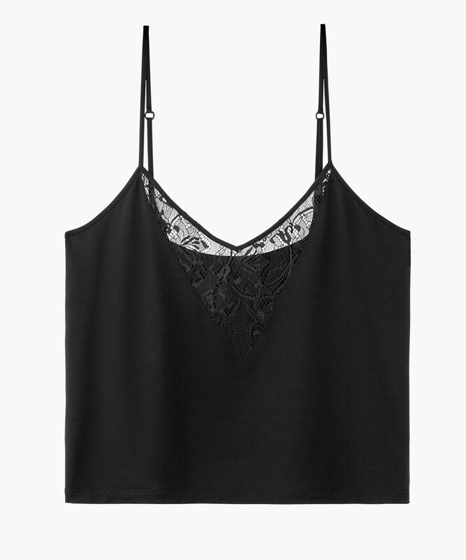 Top fine bretelle NOIR