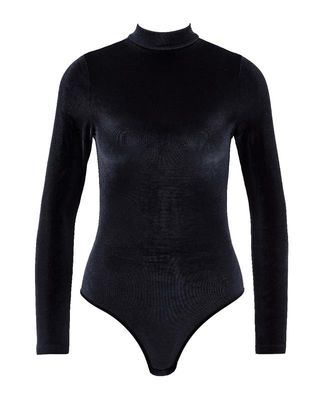 Body manche longue velours NOIR