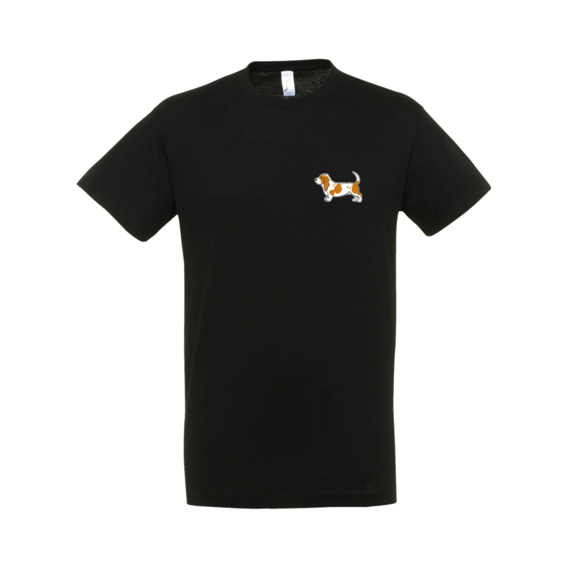 T-shirt | Basset Hound Tweekleur (gevlekt) MAAT L