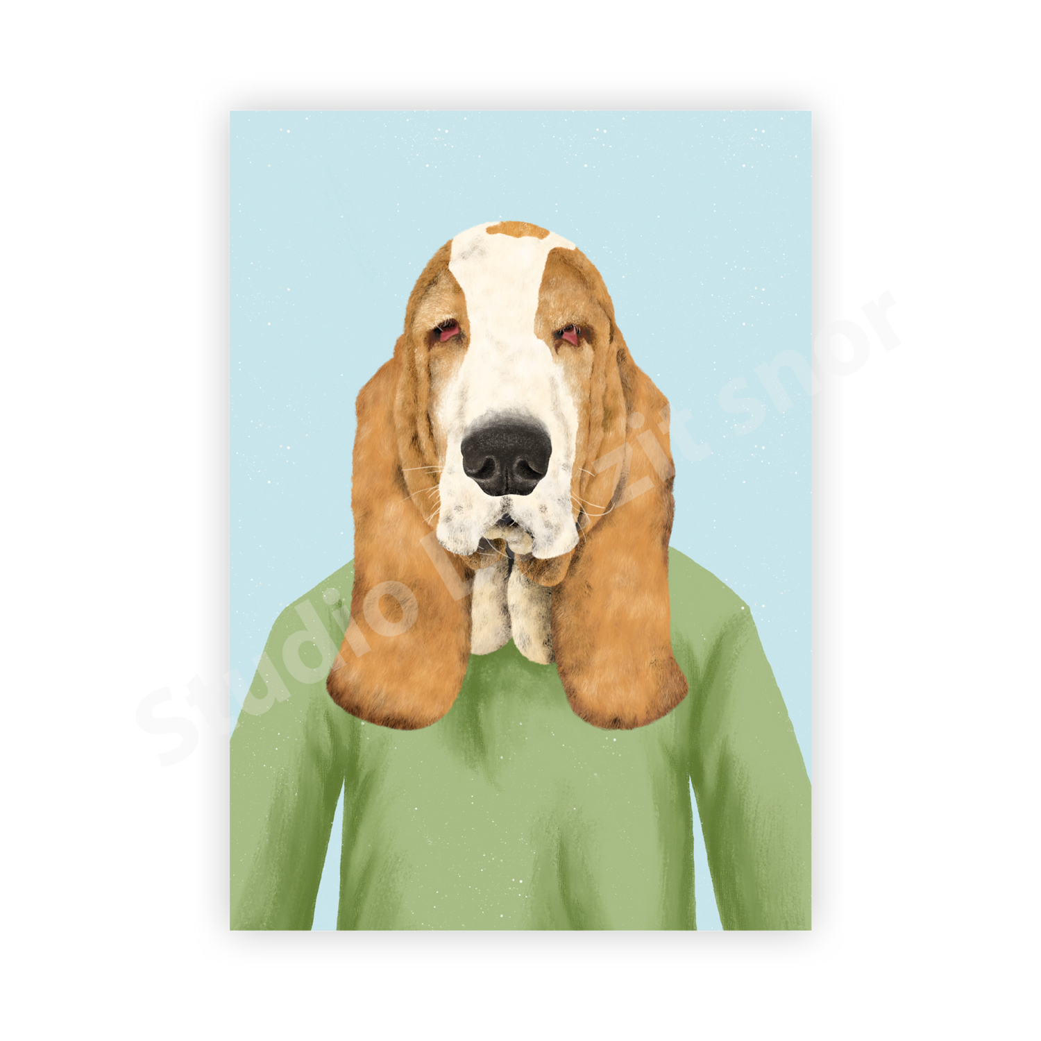 Kaart | Basset Hound Eddie longsleeve