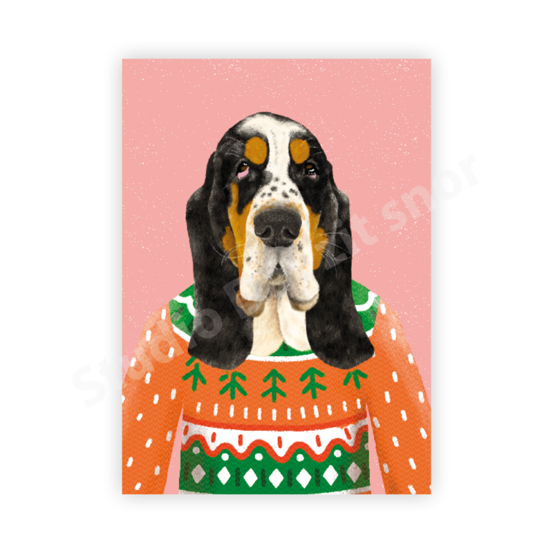 Kaart | Basset Hound Foute kersttrui Tennessee